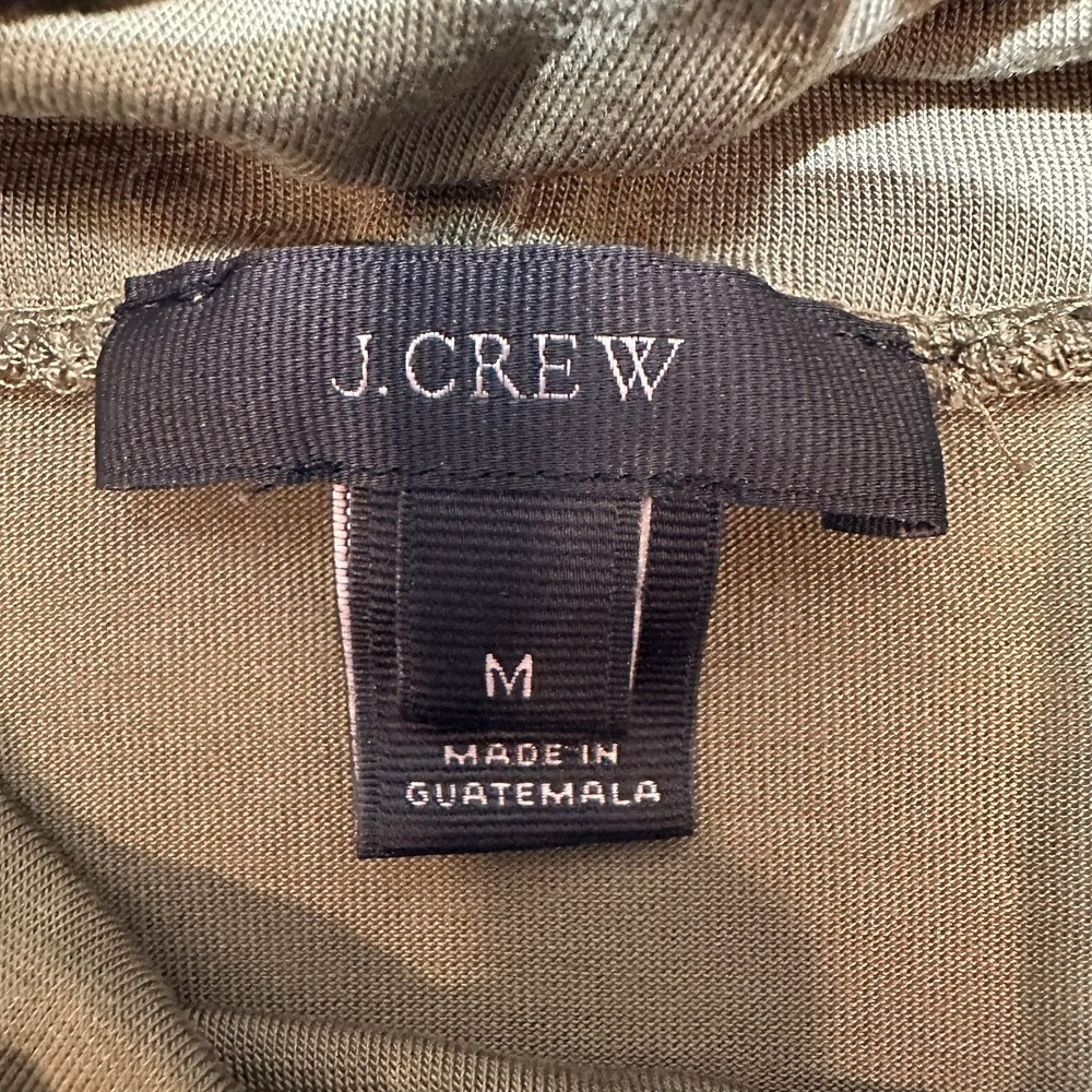 J. Crew Turtleneck Top Women‎ Med Olive Green 100% Tencel Lyocell Layering Silky - Picture 4 of 16
